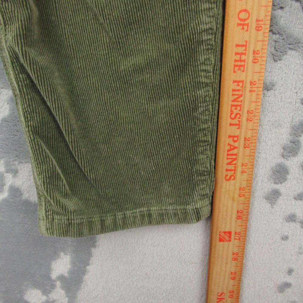 Pilcro Corduroy Pants Women 28 Green High Rise Straight Leg Utility Cargo Pocket - Picture 6 of 12